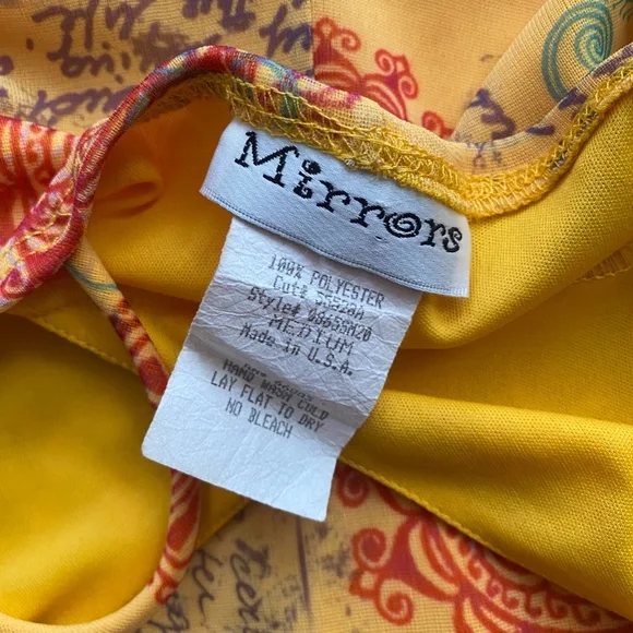 Vintage early 90s Mirrors spiritual spaghetti strap slip dress - Picture 4 of 4